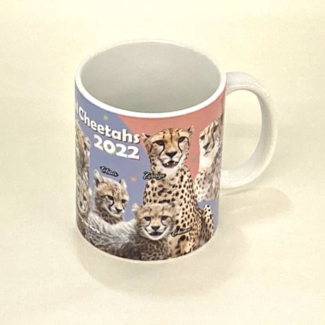 千葉市動物公園オリジナル　Cheerful Cheetahs マグカップ