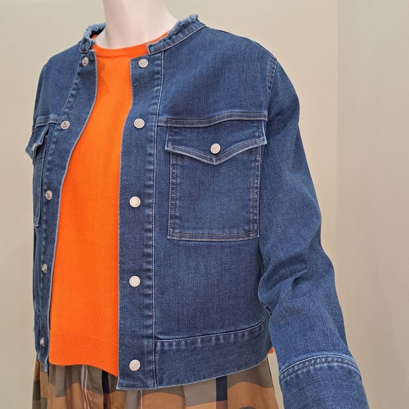 Lui Chantant ライクラデニムジャケット | Sur sa Lancèe 