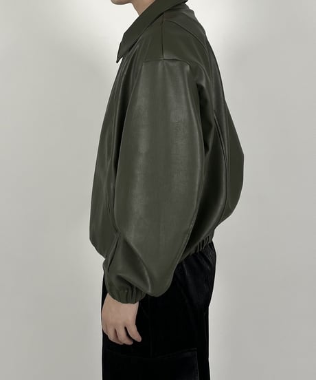 (予約商品)  Double Zipper Leather Jacket