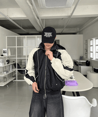 Curve Nylon Zip-Up