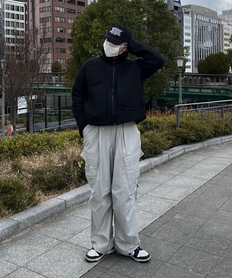 Gray side over pants