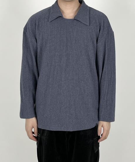 U-Neck Raccoon Collar Knit  -  3color  -
