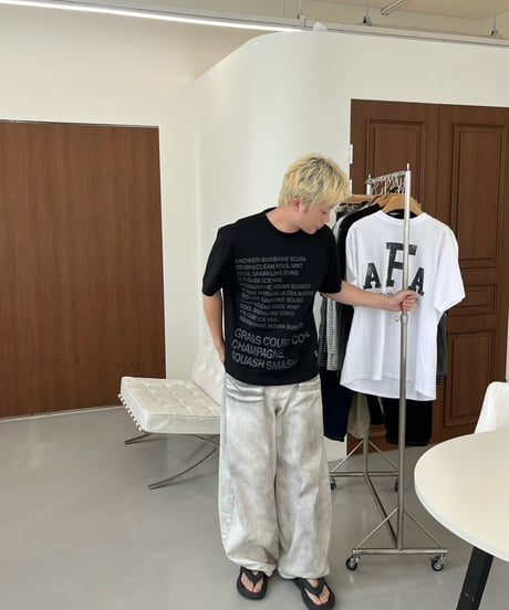 Summer slogan T-shirt 2color   -  BLACK  -
