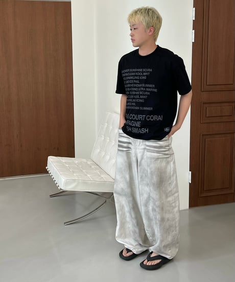 Summer slogan T-shirt 2color   -  BLACK  -