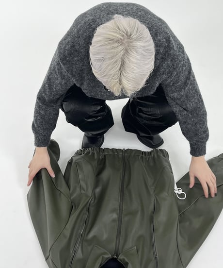 (予約商品)  Double Zipper Leather Jacket