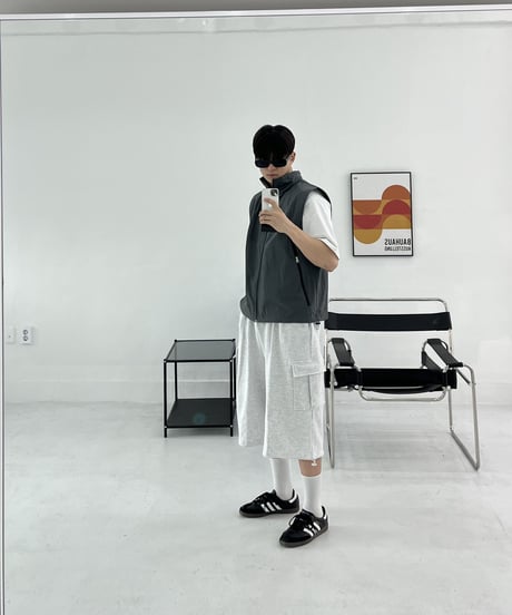 Goff Neck String Vest  -  2color  -  (gray)