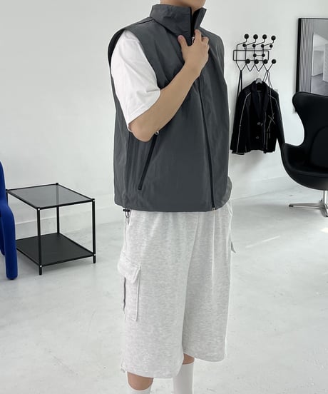 Goff Neck String Vest  -  2color  -  (gray)