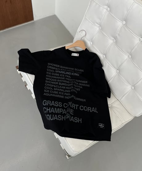 Summer slogan T-shirt 2color   -  BLACK  -
