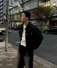 Cargo biker denim jacket