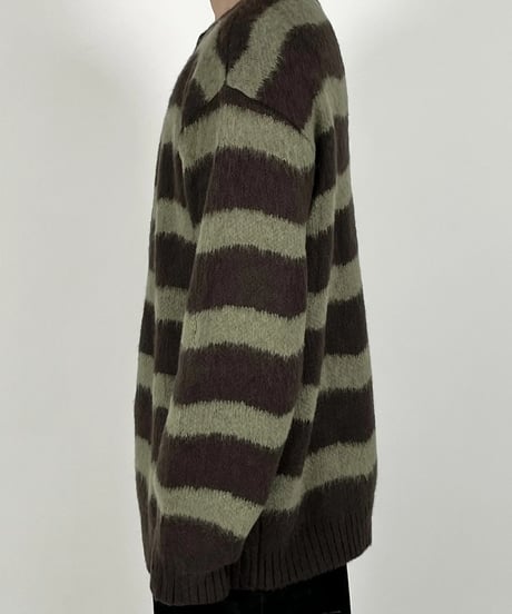 Green Brown mohair  Knit