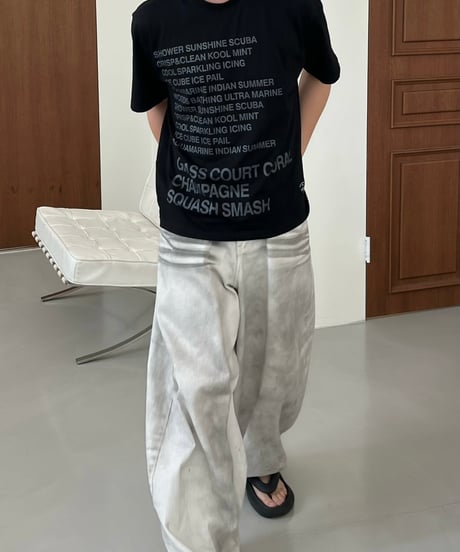 Summer slogan T-shirt 2color   -  BLACK  -