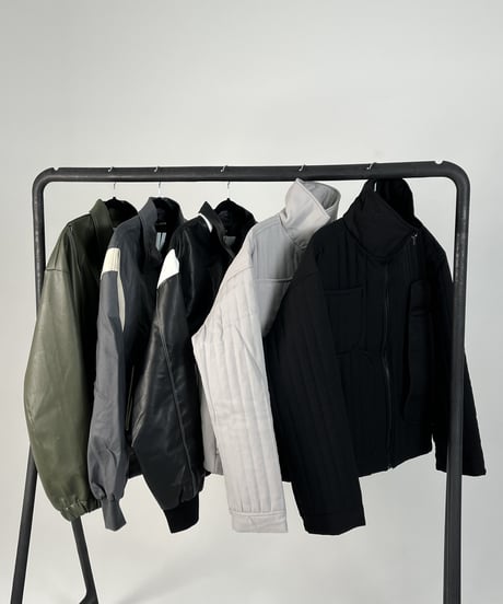 (予約商品)  Double Zipper Leather Jacket