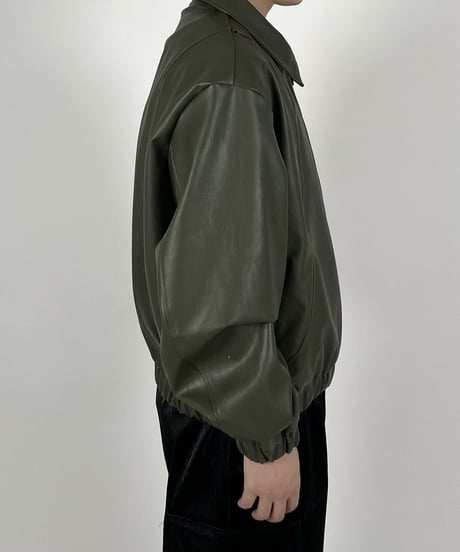 (予約商品)  Double Zipper Leather Jacket