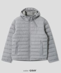 Diagonal Zipper Hood Padding　- 2color - (gray)
