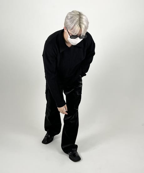 U-Neck Raccoon Collar Knit  -  3color  -