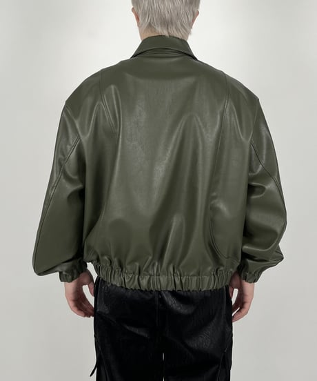 (予約商品)  Double Zipper Leather Jacket