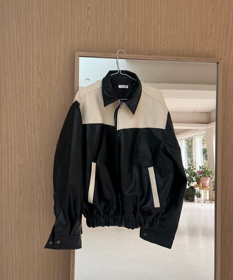 Ron Collar Leather Jacket