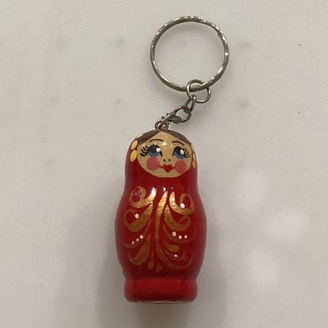 マトリョーシカ型キーホルダー　赤①