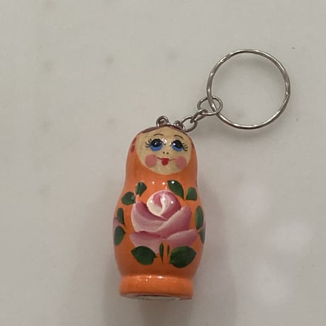 マトリョーシカ型キーホルダー　オレンジ