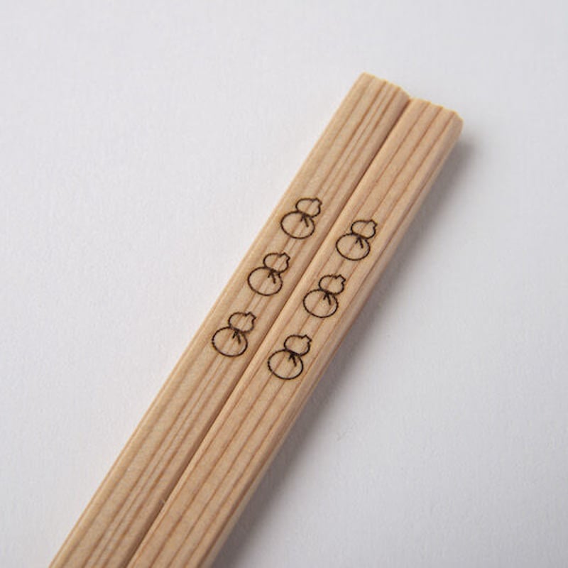 お箸と箸置きセット【ひょうたん柄】 | 鳶や TONBIYAWORKS