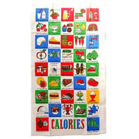 Food Calories Vintage Kitchen Towel