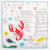 Cancer Horoscope Vintage Hanky