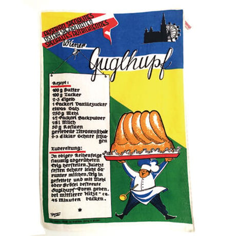 Guglhupf Recipe Vintage Kitchen Towel