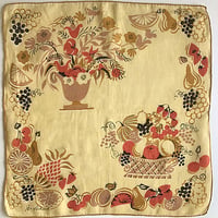 Pat Prichard Fruits Motif Vintage Hanky