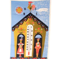 Vintage Thermo-Hygrometer Kitchen Towel