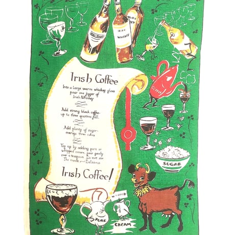 Irish Coffee Vintage Kitchen Towel