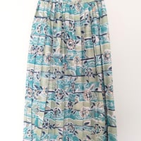 Turquoise Green Vintage Skirt