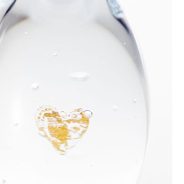 iino | ガラスとヒカリ Heart ガラス作家　イイノナホさんペーパーウエイト  naho gallery glass 工芸品
