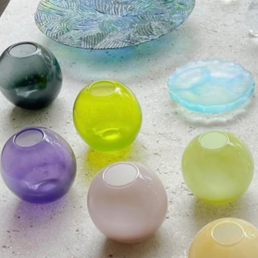 Balloon vase M -amethyst- | iino naho glass 
