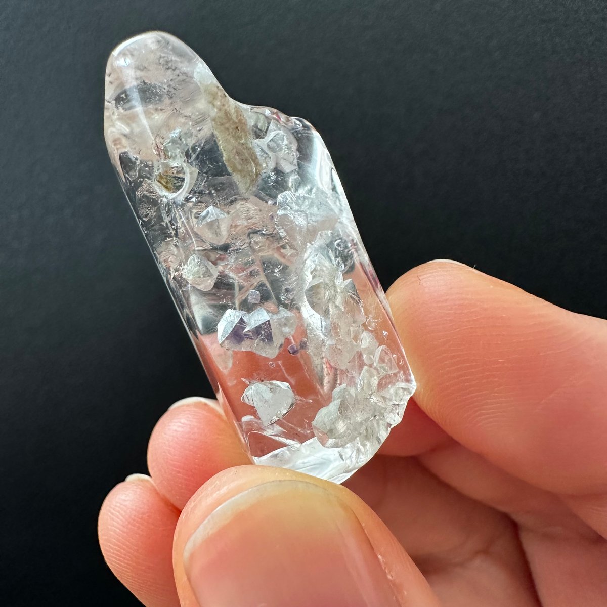 フローライト・イン・クォーツ ポリッシュNo.2 | Native Stellar Alchemy