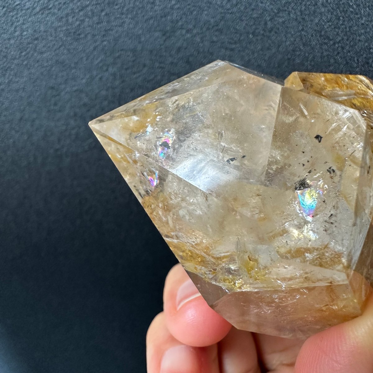 美✨希少✨AAAA NYハーキマーダイヤモンド エレスチャル✨アヴァンダンスの光 ハーキマーダイヤモンド・エレスチャルNo.3（虹入り） | Native