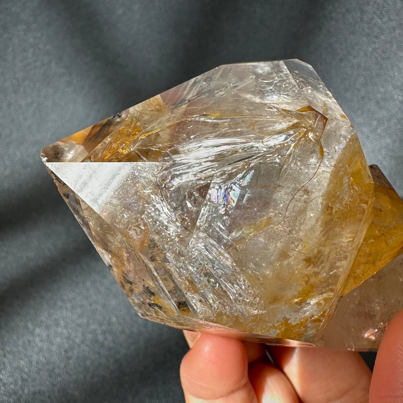 美✨希少✨AAAA NYハーキマーダイヤモンド エレスチャル✨アヴァンダンスの光 ハーキマーダイヤモンド・エレスチャルNo.2（虹入り） | Native