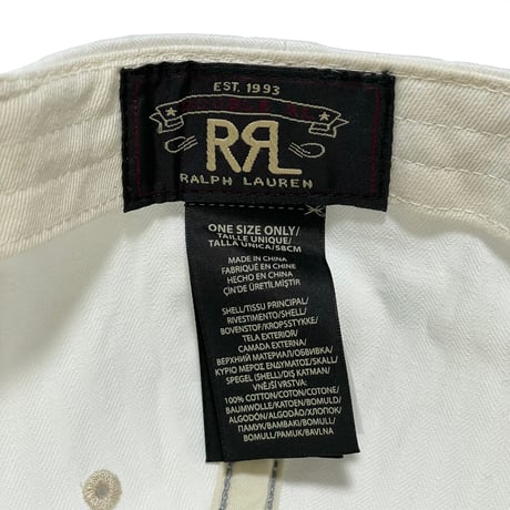 RRL RALPHLAUREN　 "WINGED" BASEBALL CAP (WHITE)