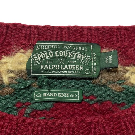 POLO COUNTRY RALPHLAUREN　"NATIVE PATTERN" SWEATER