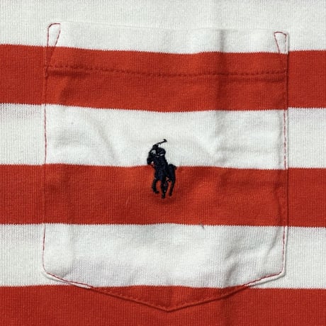POLO RALPHLAUREN　"MADE IN USA" HORIZONTAL STRIPES POCKET S/S Tee