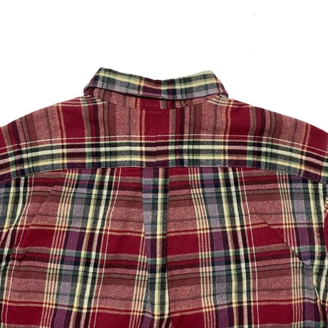 POLO RALPHLAUREN　"LEATHER PATCH" FLANNEL SHIRT