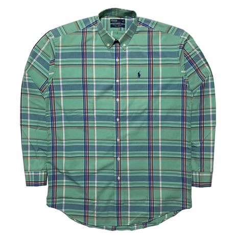 POLO RALPHLAUREN　"MADRAS CHECK" BUTTON DOWN SHIRT