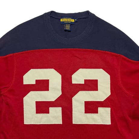 RUGBY RALPHLAUREN　"VINTAGE WEATHERING" L/S RUGBY TEE