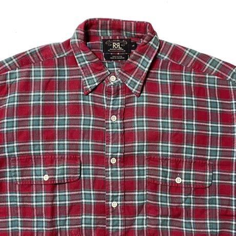 RRL RALPHLAUREN　"TRACK TAG" PLAID SHIRT (90s)