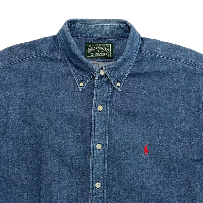 POLO COUNTRY RALPHLAUREN DENIM BUTTONDOWN SHIRT POLO COUNTRY RALPHLAUREN DENIM BUTTONDOWN SHIRT