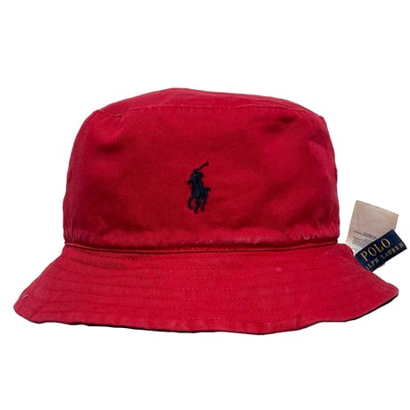 POLO RALPHLAUREN　"POLO BEAR DOT" REVERSIBLE BUCKET HAT