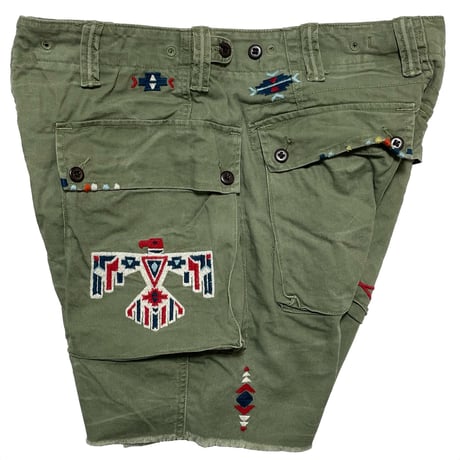 POLO RALPHLAUREN　"NATIVE EMBROIDERY" CARGO SHORTS