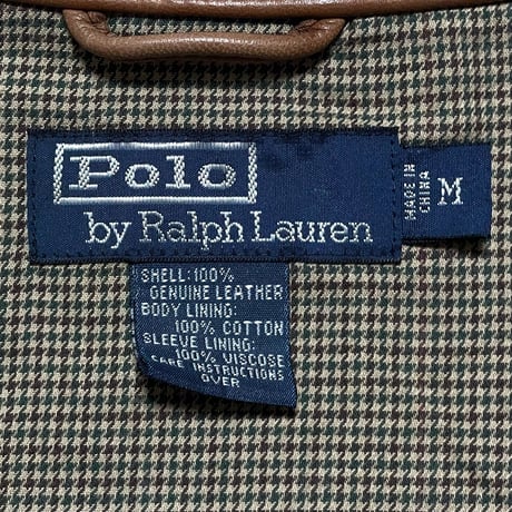 POLO RALPHLAUREN　 "BROWN" LEATHER JACKET (M)