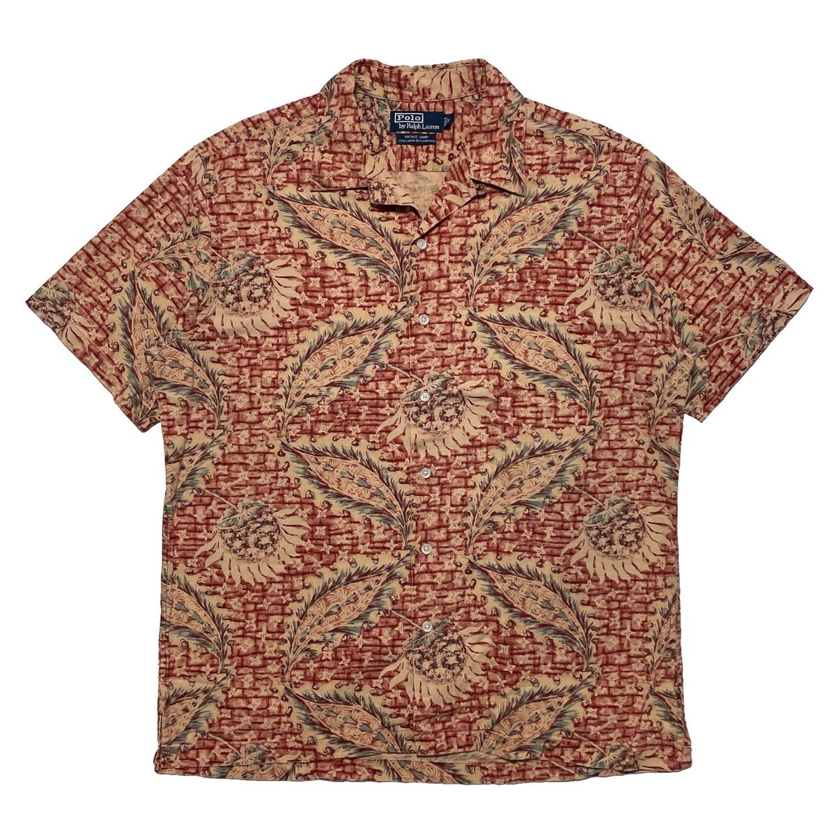 Polo Ralph Lauren vintage camp M ラルフローレン POLO RALPH LAUREN - “Vintage Camp” Open collar Floral Shirt