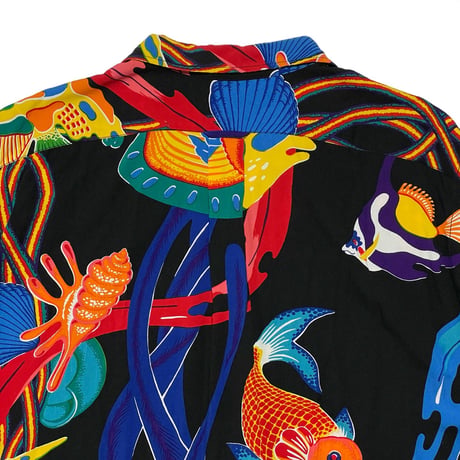 POLO RALPHLAUREN　"TROPICAL FISH" OPEN COLLAR SHIRT