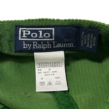 POLO RALPHLAUREN　Vintage　"CORDUROY" 6PANEL CAP